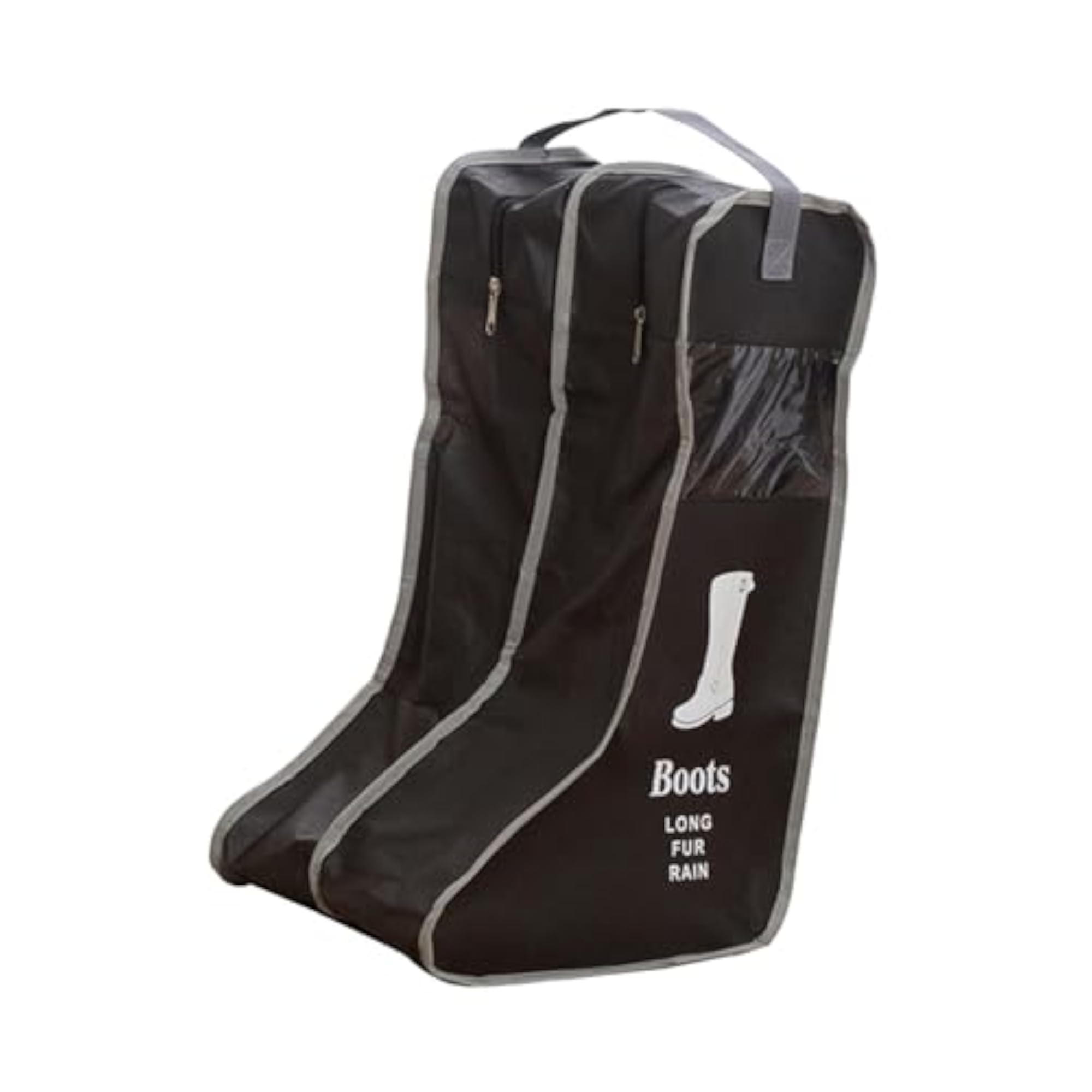 Lightweight Boots Storage Bag for Trips, Trendy Black Shoe Pouch